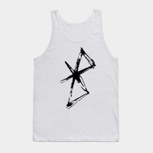 Dark and Gritty Bluetooth Symbol Tank Top